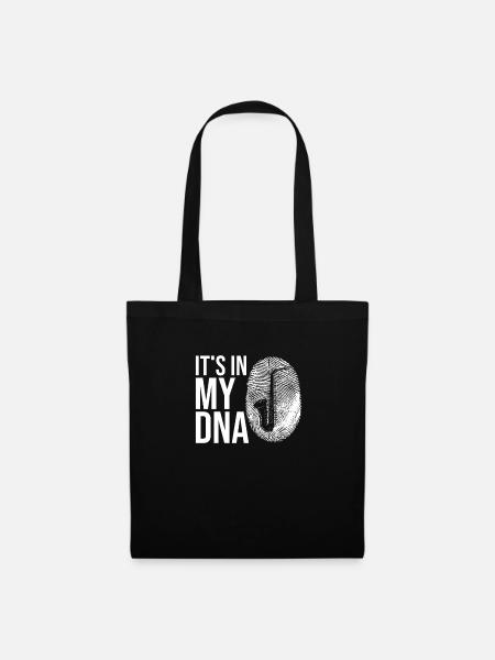 Saxophon Spruch Saxophone Fingerabdruck DNA - Stoffbeutel - Schwarz
