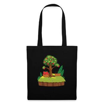 Le pommier - Sac en tissu - noir - Devant
