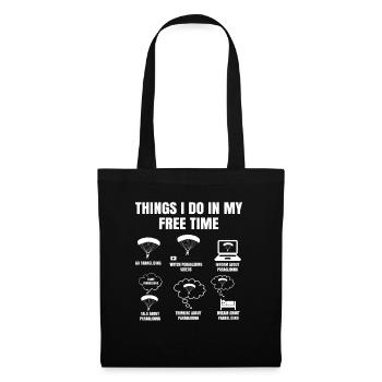 Things I Do in My Free Time Paragliding - Tote Bag - black - Front