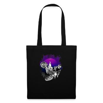 Motocross Design Enduro / Idée cadeau / MX Retro - Sac en tissu - noir - Devant
