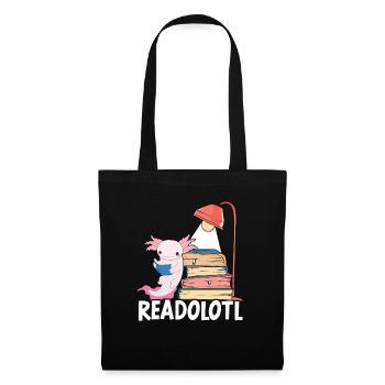 Kawaii Readolotl Lecture Axalotl Walking Fish - Sac en tissu - noir - Devant