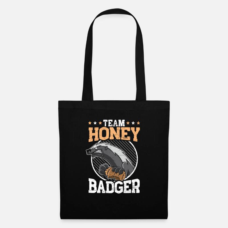 Team Honig Dachs Furchtlose Tier Ratel Fleischfresser - Stoffbeutel - Schwarz