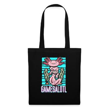 Kawaii Gamesalotl Gamer Axalotl Walking Fish - Sac en tissu - noir - Devant