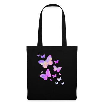 papillon papillon animal coloré couleur - Sac en tissu - noir - Devant