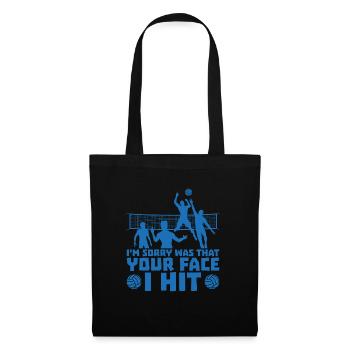 Your face i hit volleyball player ball gift - Tote Bag - black - Front