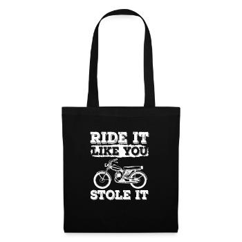 Ride It Like You Stole It Mobylette Mobylette - Sac en tissu - noir - Devant