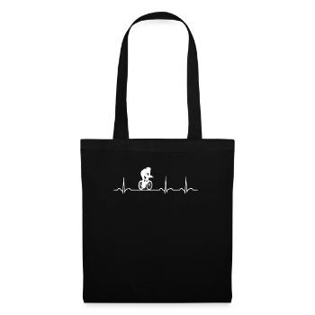 Vélo de course Battement de Coeur - Sac en tissu - noir - Devant