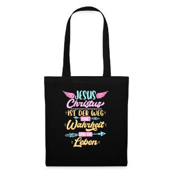 Jesus Christus Geschenk für Christen - Stoffbeutel - Schwarz - Vorne
