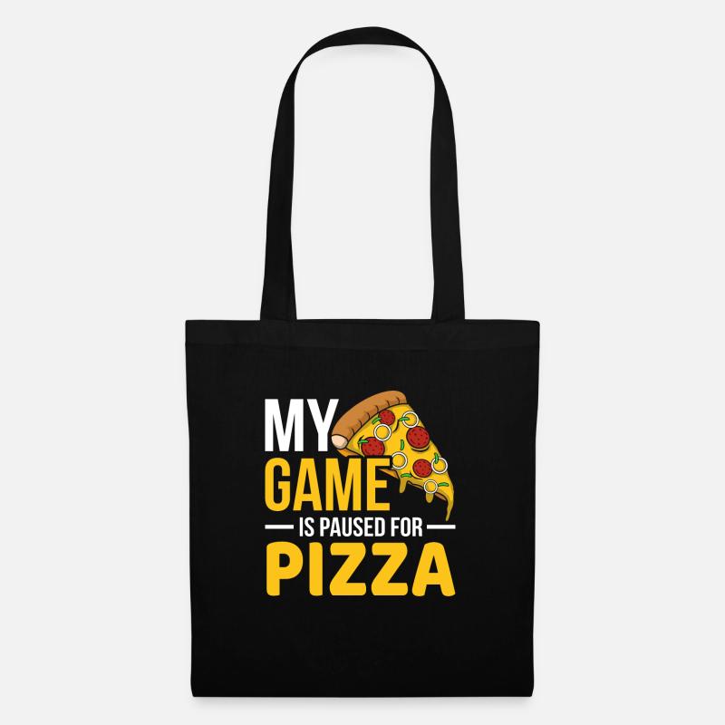 Pizza - Stoffveske - svart
