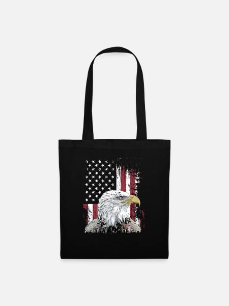 Independence Eagle American Flag Eagle - Stoffbeutel - Schwarz