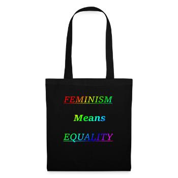 Feminism means equality - Sac en tissu - noir - Devant