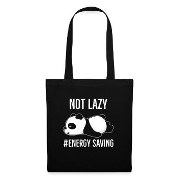 Not Lazy #Energy Saving - Tote Bag - black - Front
