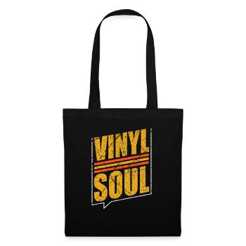 Vinyl Soul Retro Plattenspieler - Stoffbeutel - Schwarz - Vorne