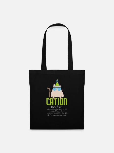 Cation Science Cat Pawsitive Chemistry Teacher - Stoffbeutel - Schwarz