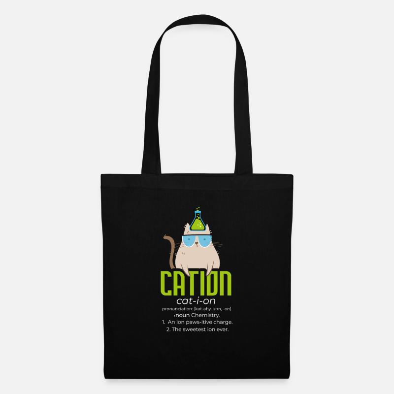 Cation Science Cat Pawsitive Chemistry Teacher - Sac en tissu - noir