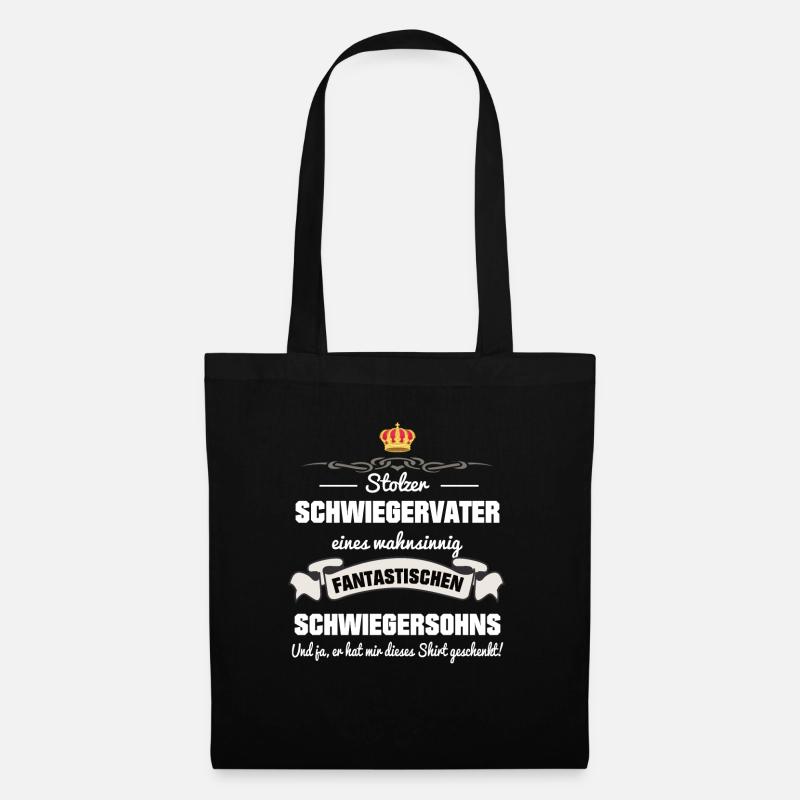 Schwiegervater Schwiegersohn Schwiegerpapa - Stoffbeutel - Schwarz