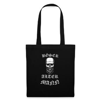 Böser alter Mann, Tshirt, böse, Herren - Stoffbeutel - Schwarz - Vorne
