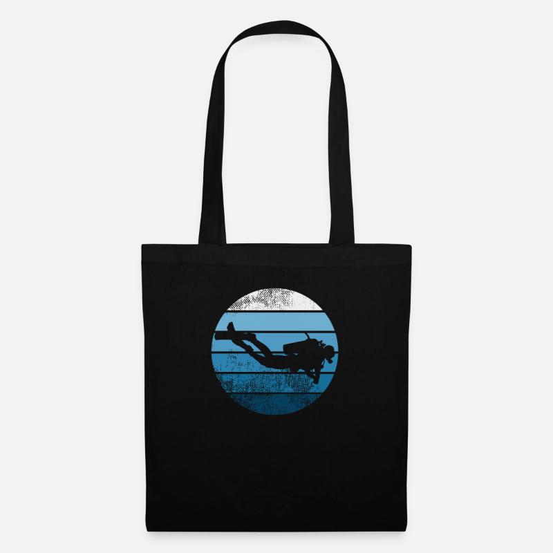 Retro Scuba Diving Diver Gift Scuba Diving - Tote Bag - black