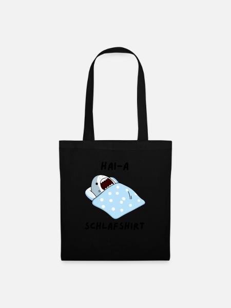 Hai Schlafshirt Nachthemd Geschenk - Stoffbeutel - Schwarz