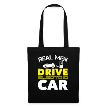 E Car Electric Car Green - Tote Bag - black - Front