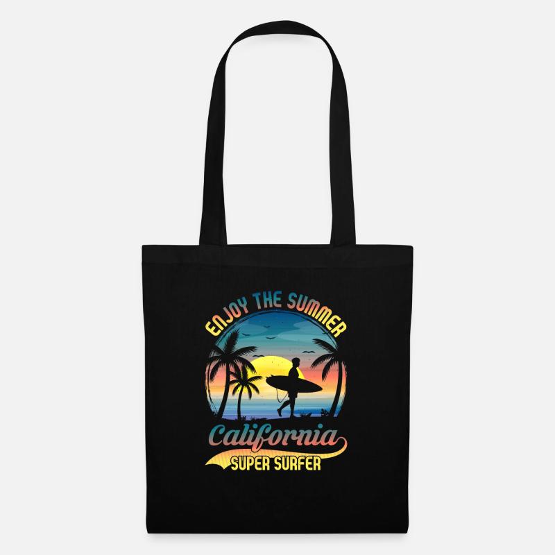 California Surfing - Stoffbeutel - Schwarz