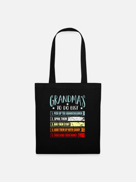 Oma Omi Geschenk Großmutter Geschenkidee - Stoffbeutel - Schwarz
