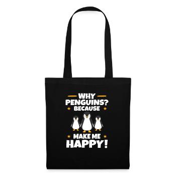 Pingouin - Sac en tissu - noir - Devant