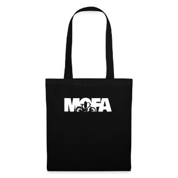 Mofafahrer Mofa fahren Retro Vintage Mofafahren - Stoffbeutel - Schwarz - Vorne