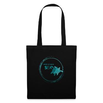 The sea is vitamin C - Tote Bag - black - Front
