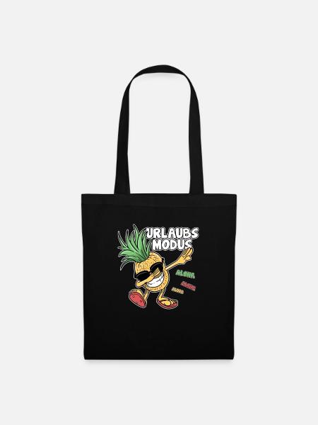 Dabbing Ananas Urlaubs Modus Hawaii - Stoffbeutel - Schwarz