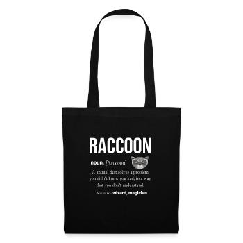 Raccoon Racoon animal gift ferret marten - Tote Bag - black - Front