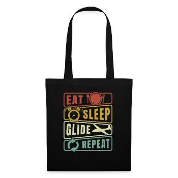 Eat Sleep Glide Repeat Glider Pilot Gliding Flight - Sac en tissu - noir - Devant