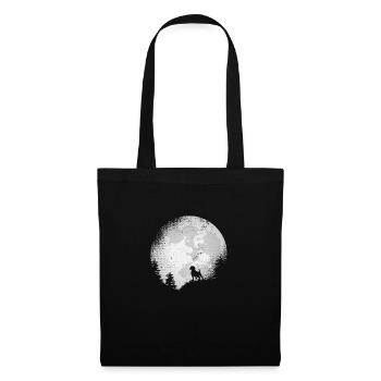 Beagle dog dogs dog motif dogs full moon - Tote Bag - black - Front