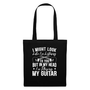 In My Head I Play Guitar Guitarist - Tote Bag - black - Front