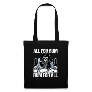 Rhum Pavillon pirate - Sac en tissu - noir - Devant