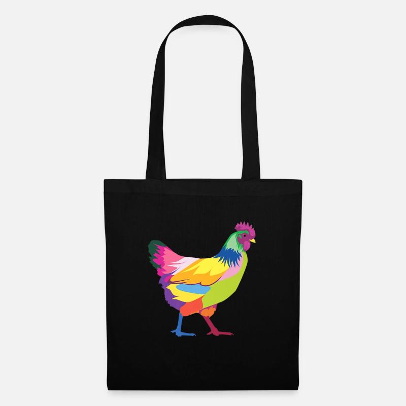 Huhn - Stoffbeutel - Schwarz