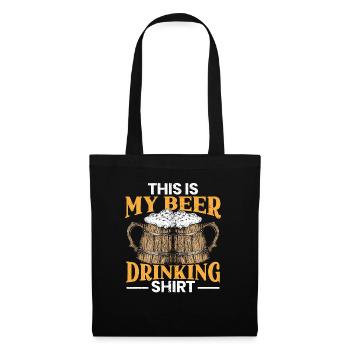 C’est Mon buveur de bière - Sac en tissu - noir - Devant