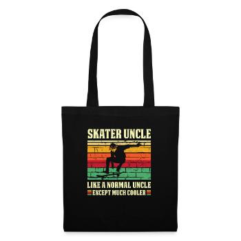 Skater Oncle Shirt Retro Skateboard T Shirt Skater - Sac en tissu - noir - Devant