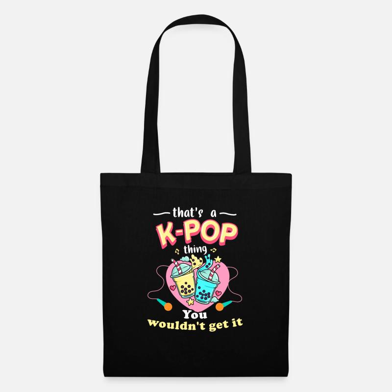 K-Pop - Stoffbeutel - Schwarz