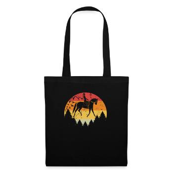 Vintage Horse Rider Dressage Riding Equestrian - Tote Bag - black - Front