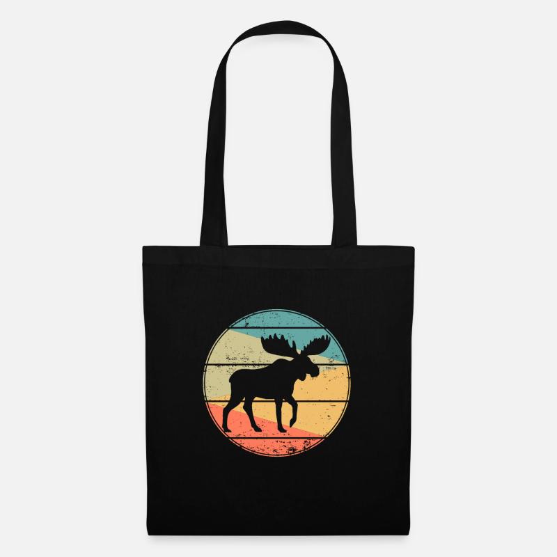 Elch - Stoffbeutel - Schwarz