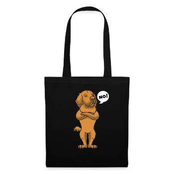 Chien de Hovaser stué - Sac en tissu - noir - Devant
