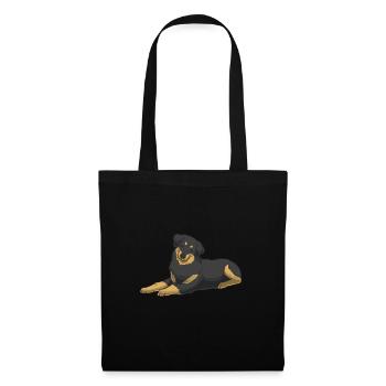 Chien Hovawart - Sac en tissu - noir - Devant