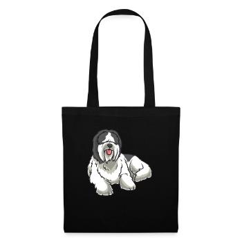 Nederlandse Schapendoes Hund - Sac en tissu - noir - Devant