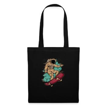 Astro skater, astronaute sur planche à roulettes, spaceman - Sac en tissu - noir - Devant
