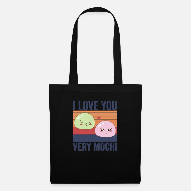 Mochi Eis Kawaii Liebhaber - Stoffbeutel - Schwarz