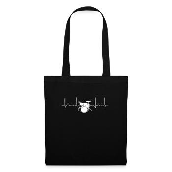 Batteur batteur batteur batteur battement de cœur - Sac en tissu - noir - Devant