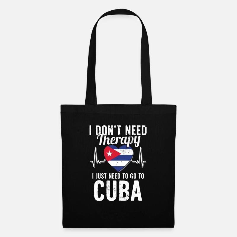 Cuba flag I Cuban Souvenirs - Stoffbeutel - Schwarz