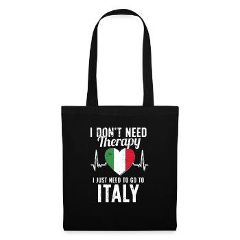 Italy flag I Italien Souvenirs - Stoffbeutel - Schwarz - Vorne