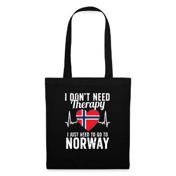 Norway flag I Norwegian Souvenirs - Tote Bag - black - Front